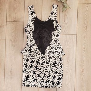 MADE IN USA peplum bodycon sleeveless dress